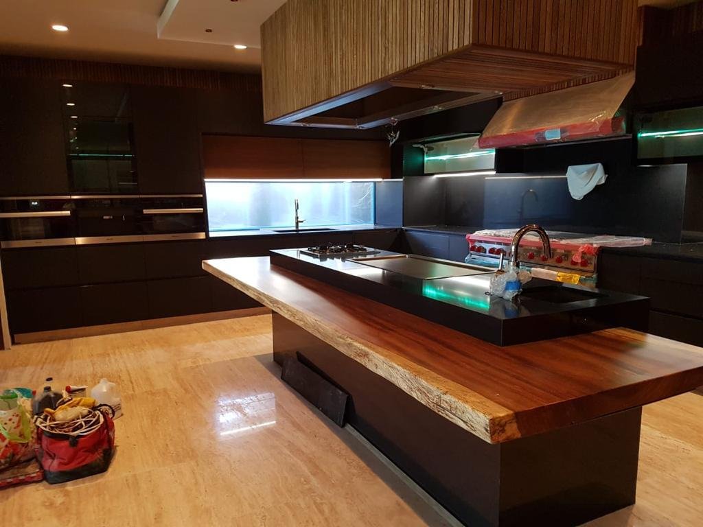 Luxury kitchen with new countertops — Houston area project