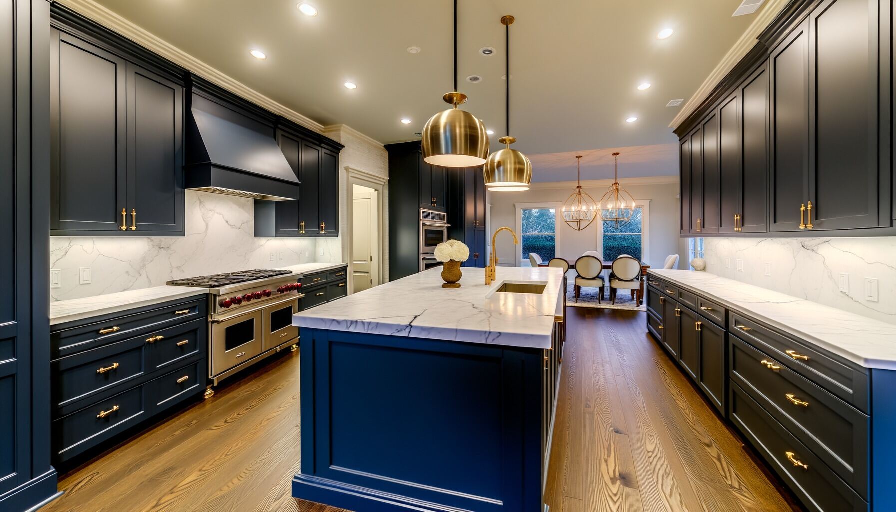 Navy & Gold Kitchen - Katy, TX